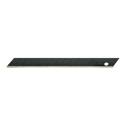 LUTZ BLADES Lame à casser noire 9 mm, paquet de 10 pièces