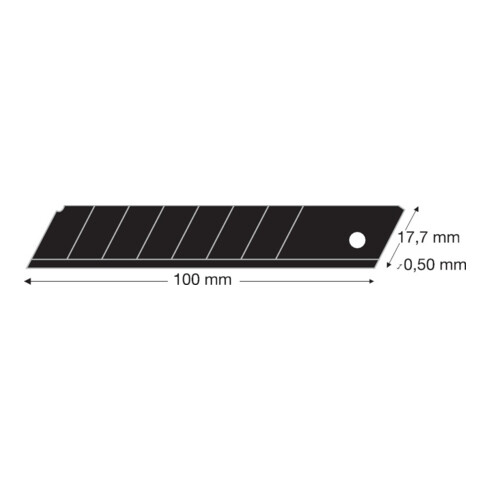 LUTZ BLADES Lames à casser noires 18 mm distributeur de 50 pièces