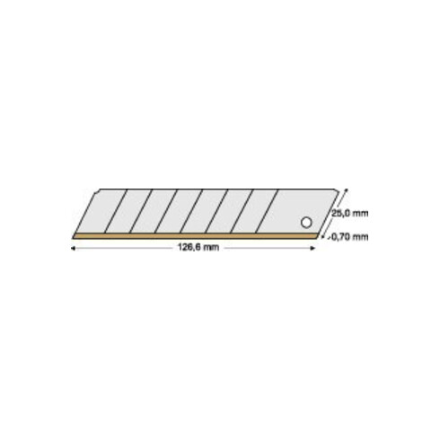 LUTZ BLADES Lames à casser TiN 25 mm Pack de 10 pièces
