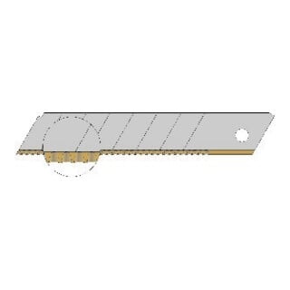 LUTZ BLADES Wellenschliffklinge TiN 18mm Pack a 10 Stück
