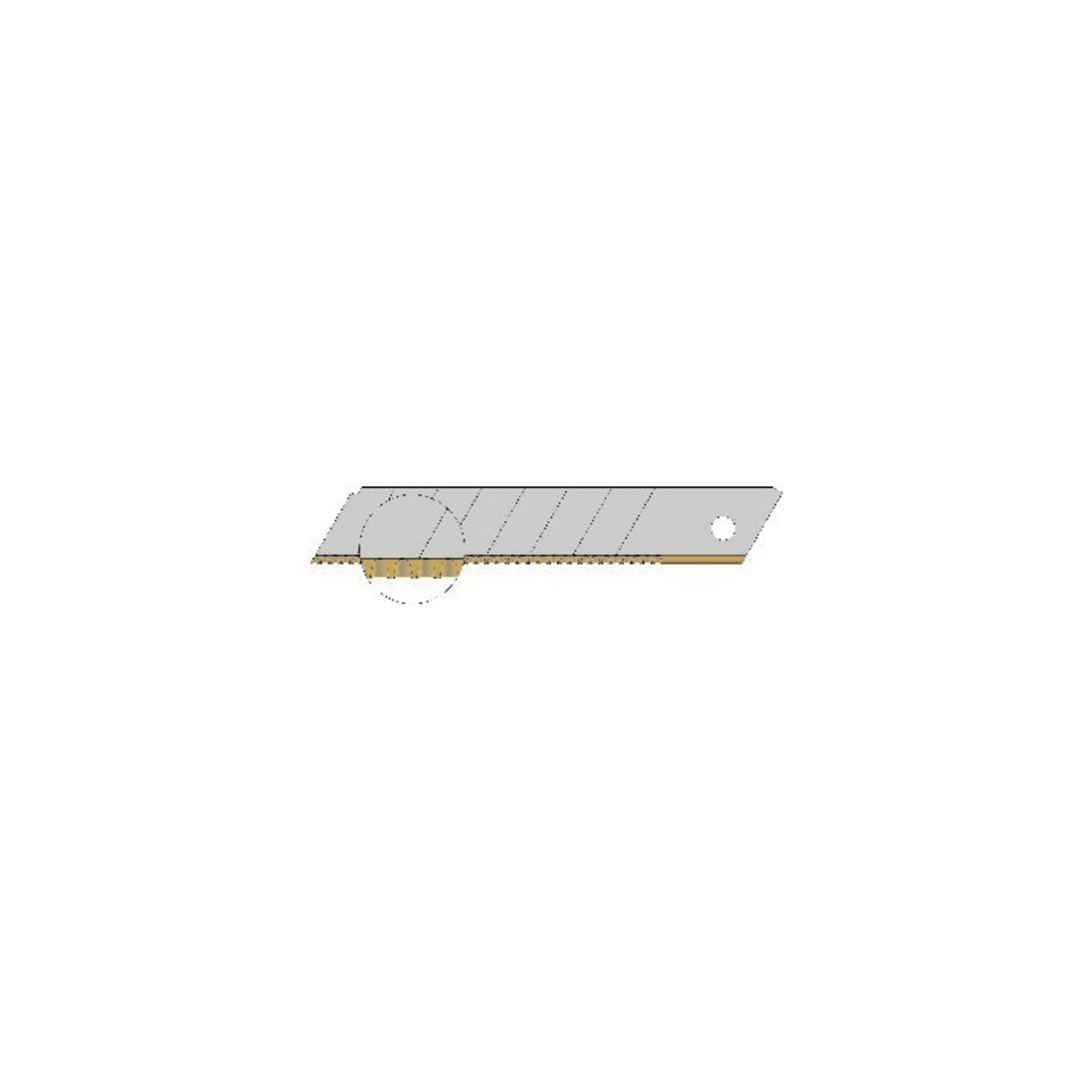 LUTZ BLADES Wellenschliffklinge TiN 18mm Pack a 10 Stück