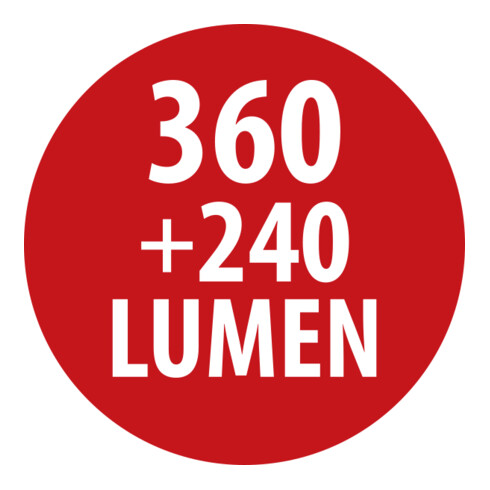 LuxPremium LED-zaklamp THL 300, IP54, 360+240lm