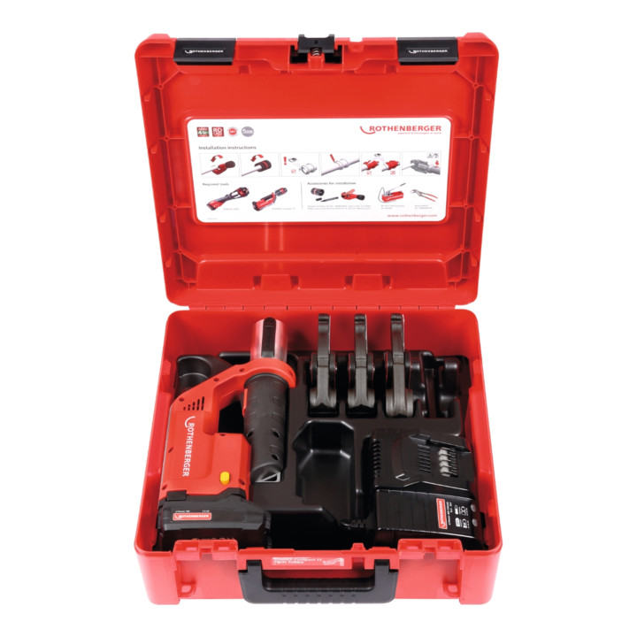 Machine à presser Rothenberger ROMAX Compact TT jeu de mâchoires de pressage U16-20-25, 1x2Ah, UE
