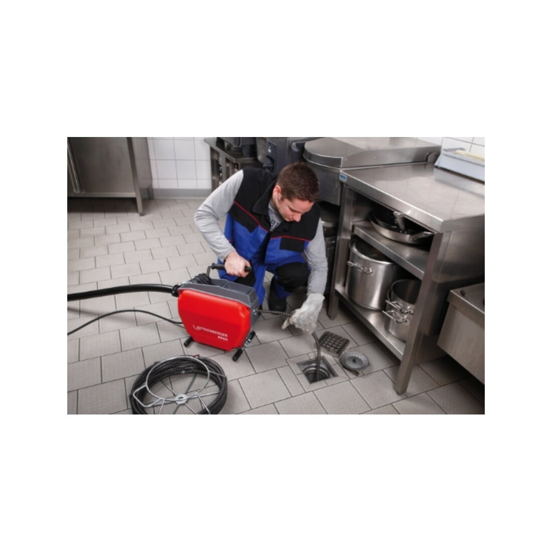 Machine de nettoyage de canalisations Rothenberger R 600 690 W 230 V / 50 Hz p. D. 20-150 mm