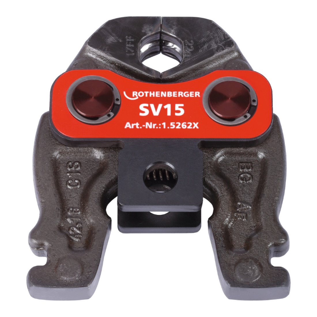 Mâchoire de presse Compact V/SV 19 kN l. nominale 15 mm métal / métal non ferreu