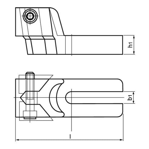 Mâchoire de serrage basse AMF Maxi-Bulle, No. 6494 16/18/20mm