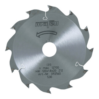 Mafell Lama a sega HM, 120 x 1,2/1,8 x 20 mm, Z 12, WZ