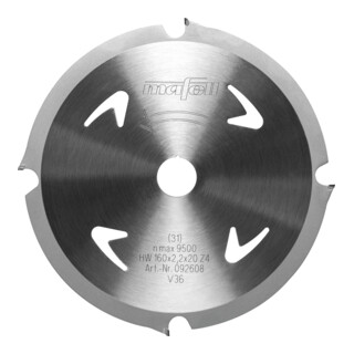 Mafell Lama per sega DT, 160 x 1,6 / 2,2 x 20 mm, Z 4, FZ, materiali abrasivi