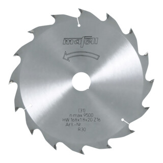 Mafell Lama sega HM, 168 x 1,2/1,8 x 20 mm, Z 16, WZ, per tagli longitudinali nel legno