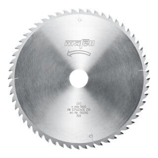 Mafell Lame de scie 237 × 1,8/2,5 × 30 mm, Z 56, WZ 092592