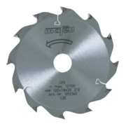 Mafell Lame de scie HM, 120 × 1,2/1,8 × 20 mm, Z 12, WZ-1
