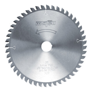 Mafell Lame de scie HM 160 × 1,2/1,8 × 20 mm, Z 48, FZ/TR 092569