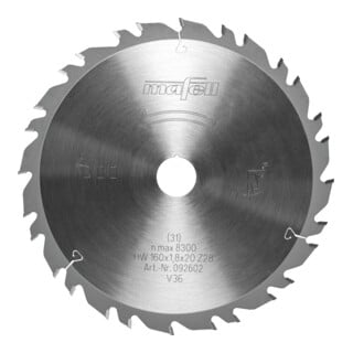 Mafell Sägeblatt-GT, 160 x 1,2 / 1,8 x 20 mm, Z 28-7, 3WZ/FZ, für universellen Einsatz in Holz