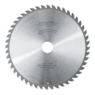 Mafell Sägeblatt-HM 225 x 1,8/2,5 x 30 mm, Z 48, WZ