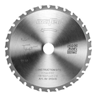 Mafell Sägeblatt KSB-CS160, Construction Site