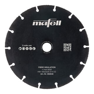 Mafell Sägeblatt KSB-FI 185 HW 185 x 3 x 20 mm Z14 CC Fibre Insulation