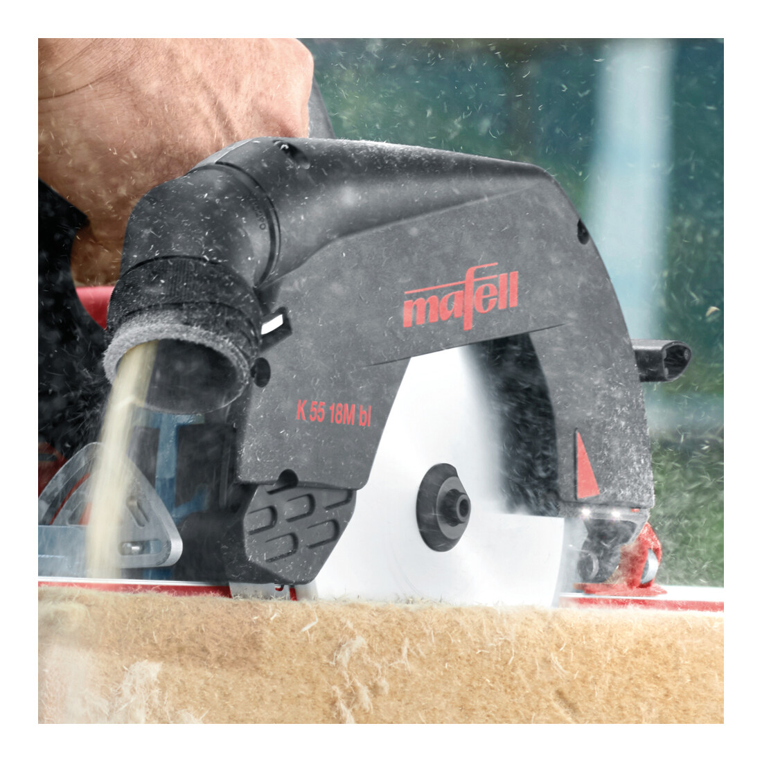 Mafell Scie circulaire sans fil K 55 18M bl dans T-MAX