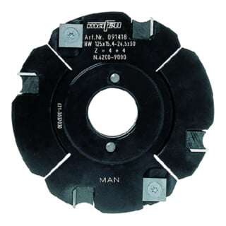 Mafell Wendeplatten-Verstellnuter, hartmetallbestückt, Ø 125 x 15,4 - 26,5 x 30 mm