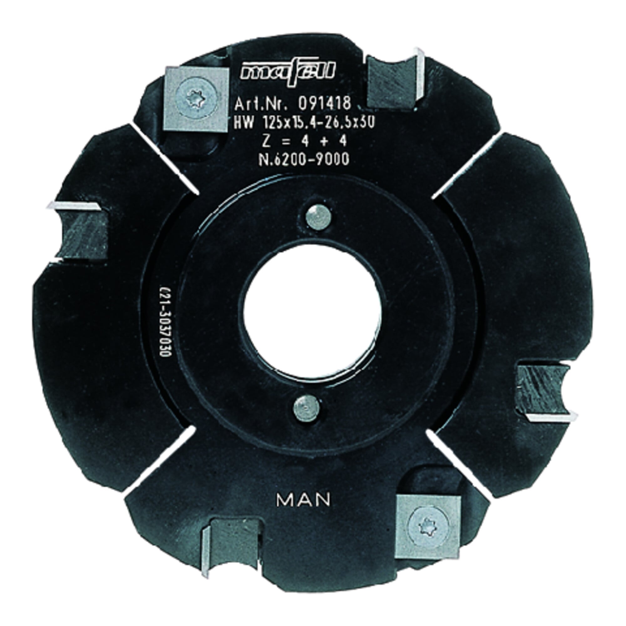 Mafell Wendeplatten-Verstellnuter, hartmetallbestückt, Ø 125 x 15,4 - 26,5 x 30 mm