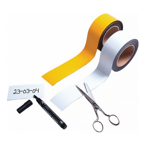 Magnetband Bandbreite 20 mm Bandlänge 10 m gelb