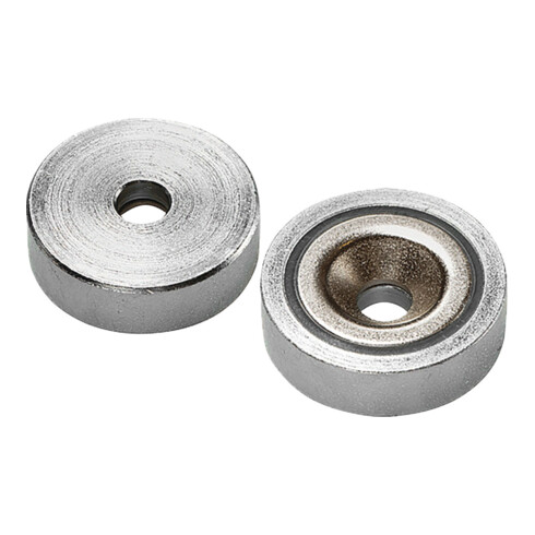 Magnete permanente cilindrico piatto con foro, neodimio, ⌀ 40mm