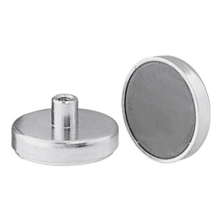 Magnete piatto con filettatura interna, ferrite, ⌀10mm