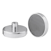Magnete piatto con filettatura interna, ferrite, ⌀10mm