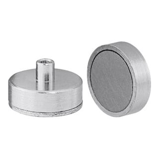 Magnete piatto con filettatura interna, neodimio, ⌀16mm