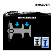 Magnethalter D.65mm schwarz HALDER