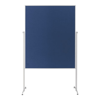 Magnetoplan Design-Moderatorentafel "evolution plus" einteilig, Filz blau, 1200 x 1500 mm