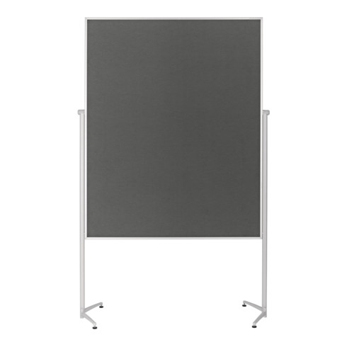 Magnetoplan Design-Moderatorentafel "evolution plus" einteilig, Filz grau, 1200 x 1500 mm