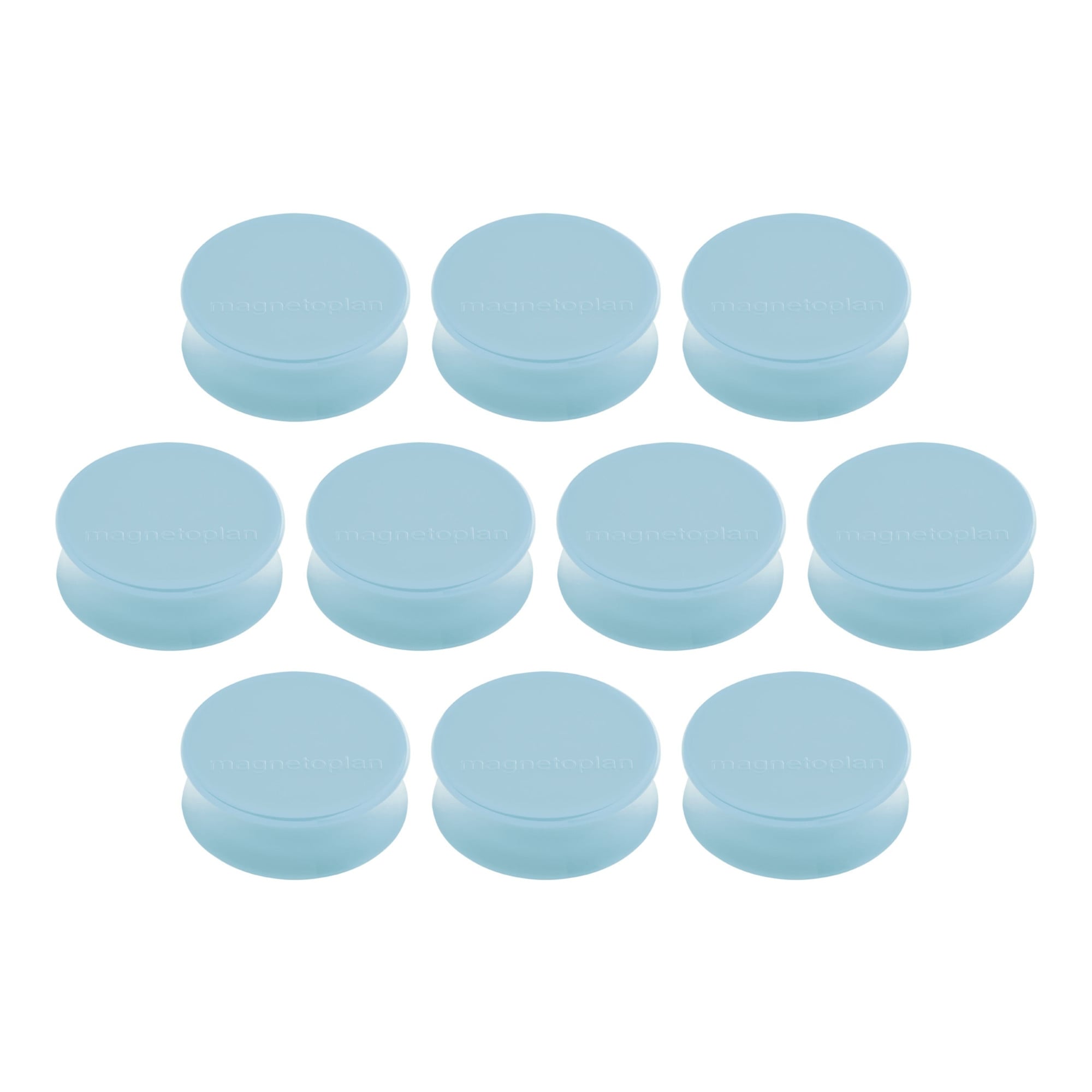Magnetoplan Ergo-Magnete, large, Babyblau, Pack a 10 Stück ; Soennecken