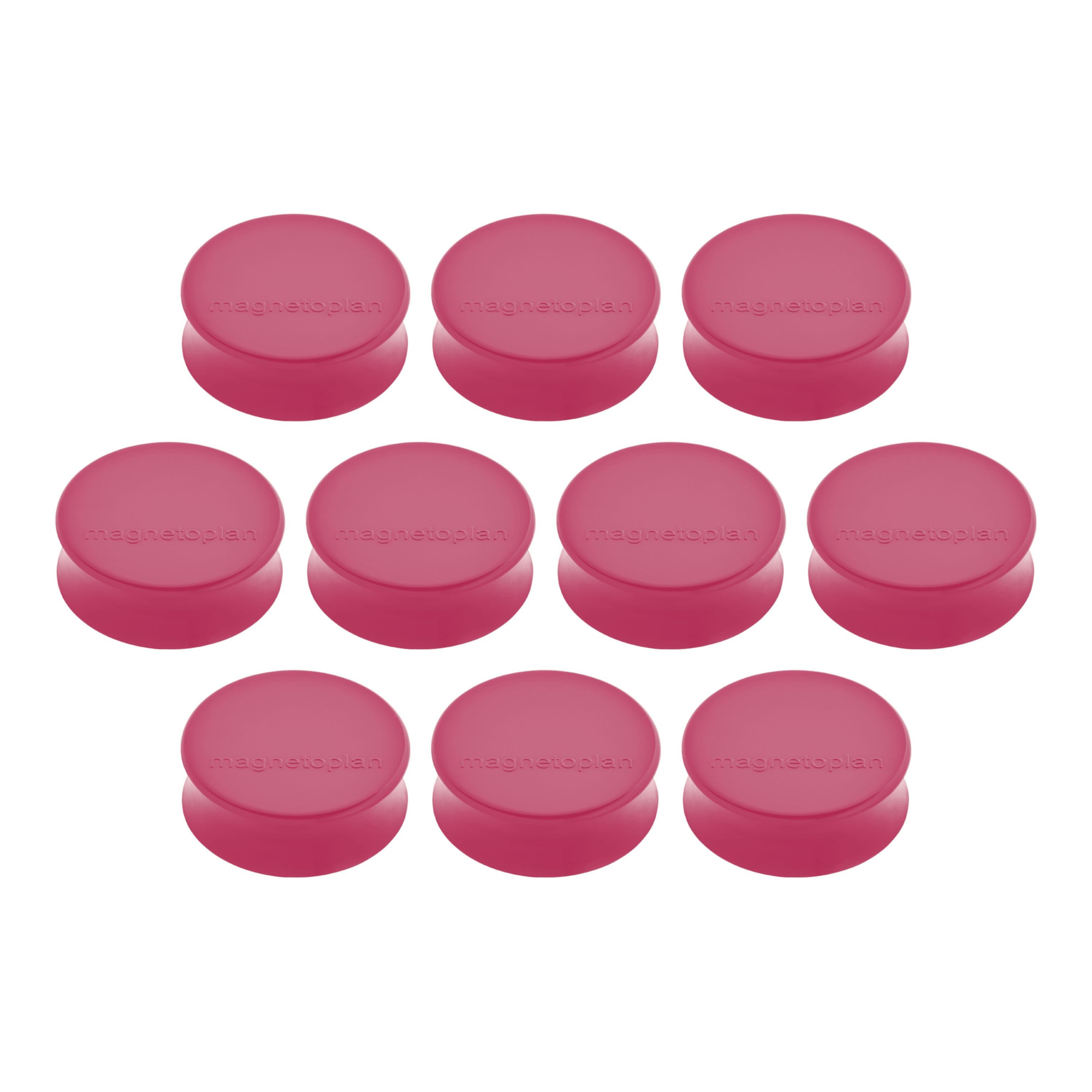 Magnetoplan Ergo-Magnete, large, pink, Pack a 10 Stück ; Soennecken