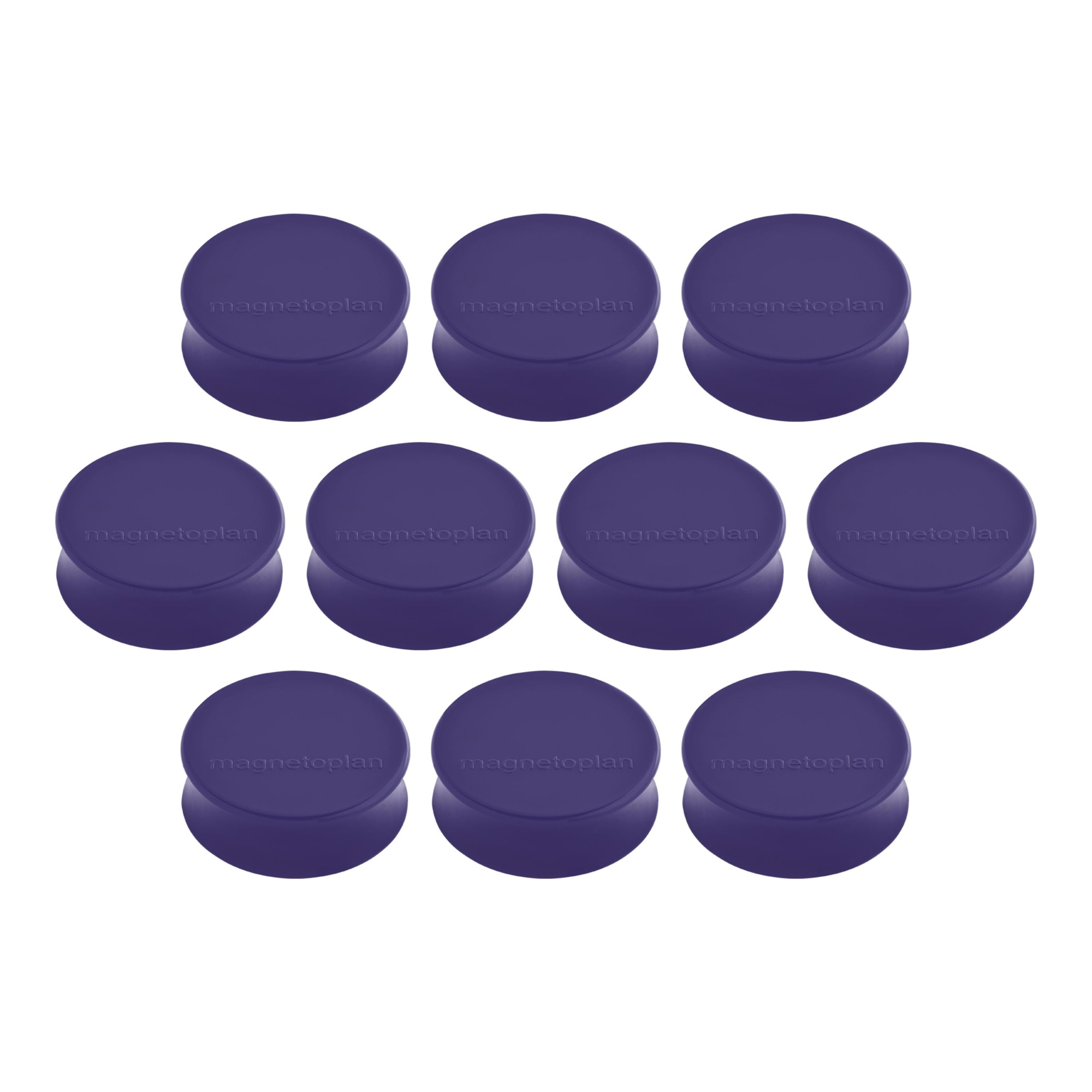 Magnetoplan Ergo-Magnete, large, violett, Pack a 10 Stück ; Soennecken