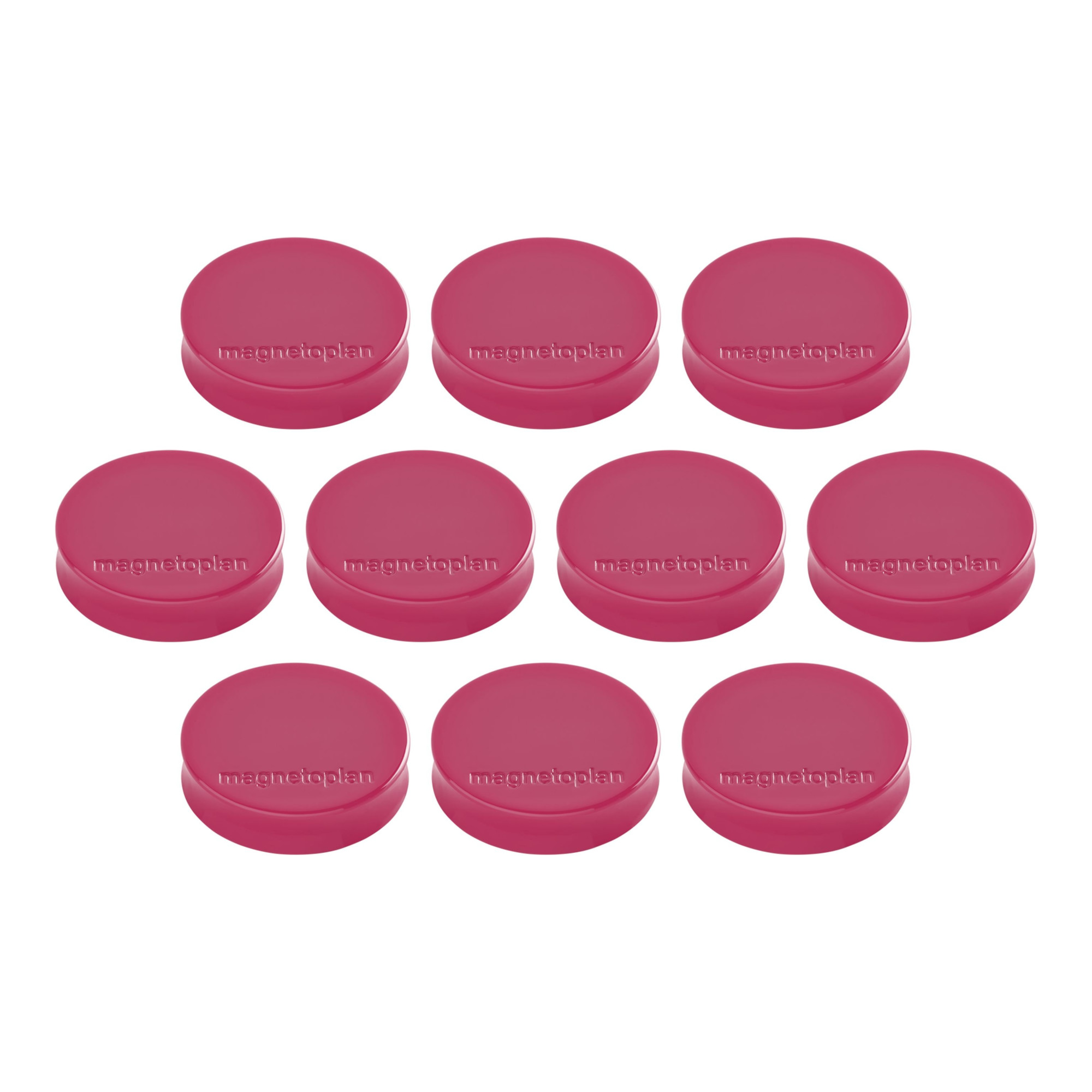 Magnetoplan Ergo-Magnete, medium, pink, Pack a 10 Stück ; Soennecken