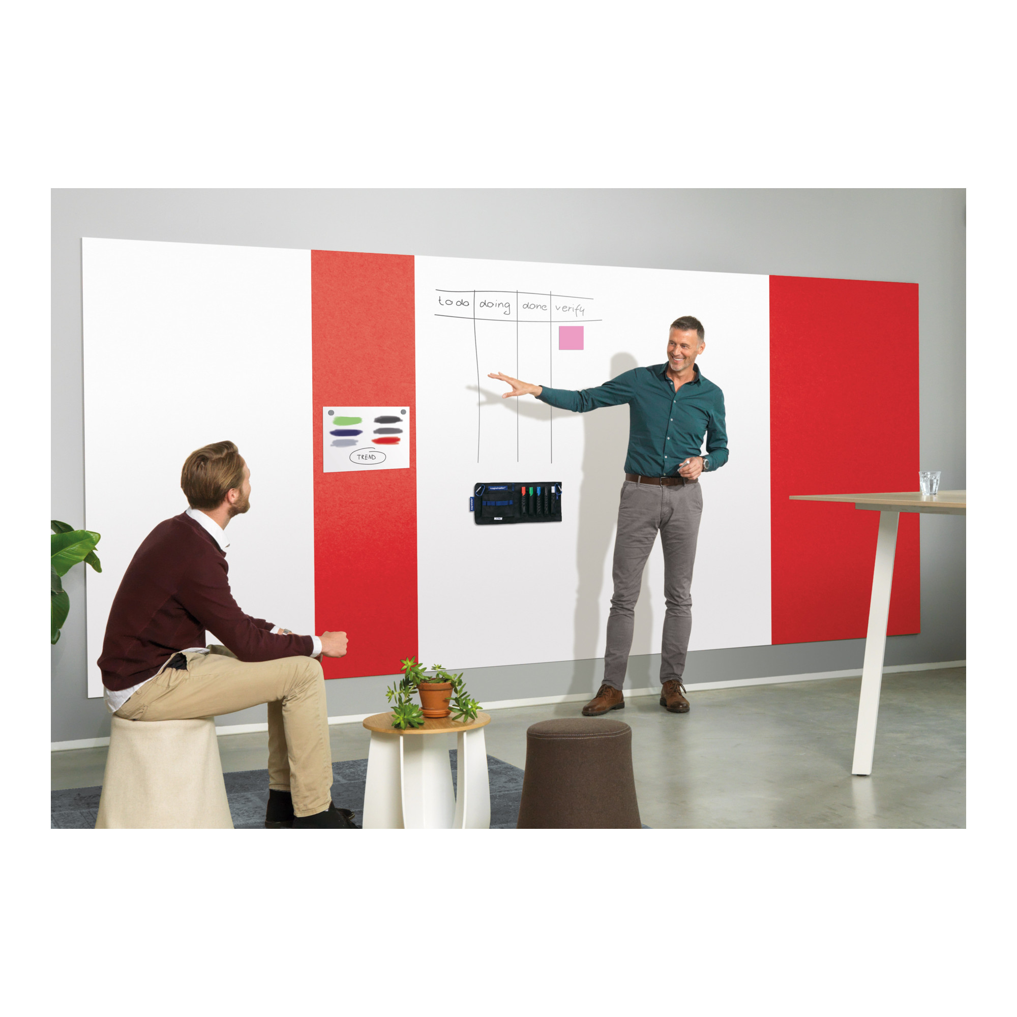 Magnetoplan Infinity Wall X, ACOUSTICS, rot, 490 x 1980 mm