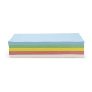 Magnetoplan Kommunikationskarten selbstklebend, 250 Stück, 5-farbig sotiert, Rechtecke 95 x 200 mm