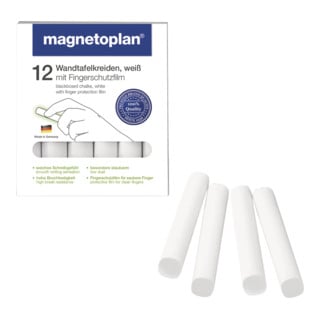 Magnetoplan Kreide weiß, abgerundet VE 12