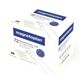 Magnetoplan Kreide weiß, abgerundet VE 72