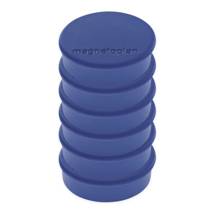 Magnetoplan Magnet Discofix Hobby auf Blisterkarte, 6 Stück, dunkelblau