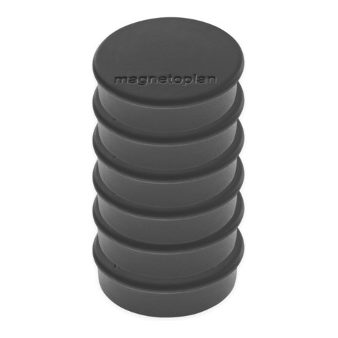 Magnetoplan Magnet Discofix Hobby auf Blisterkarte, 6 Stück, schwarz