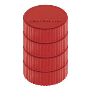 Magnetoplan Magnet Discofix Magnum auf Blisterkarte, 4 Stück, weiß