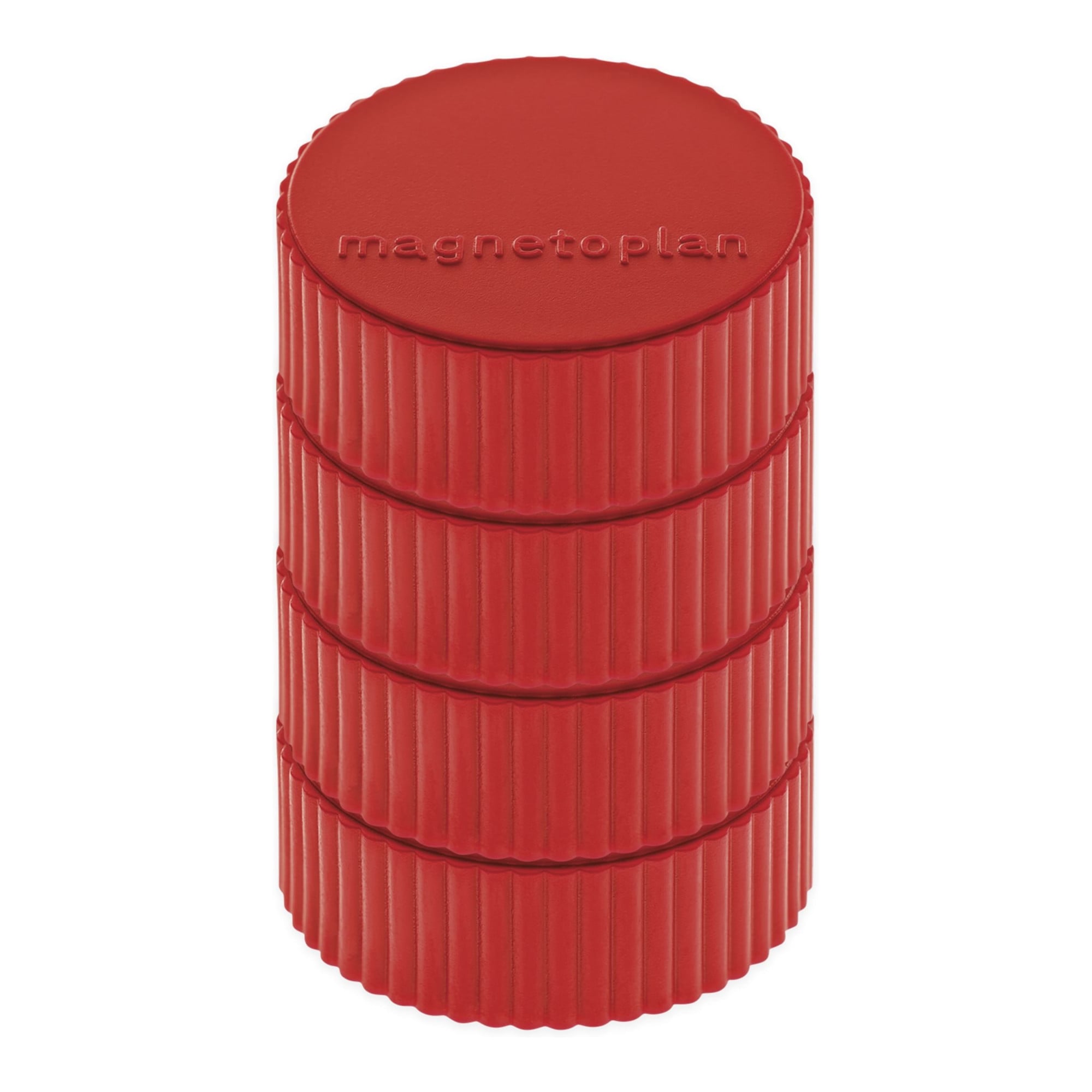 Magnetoplan Magnet Discofix Magnum auf Blisterkarte, 4 Stück, rot