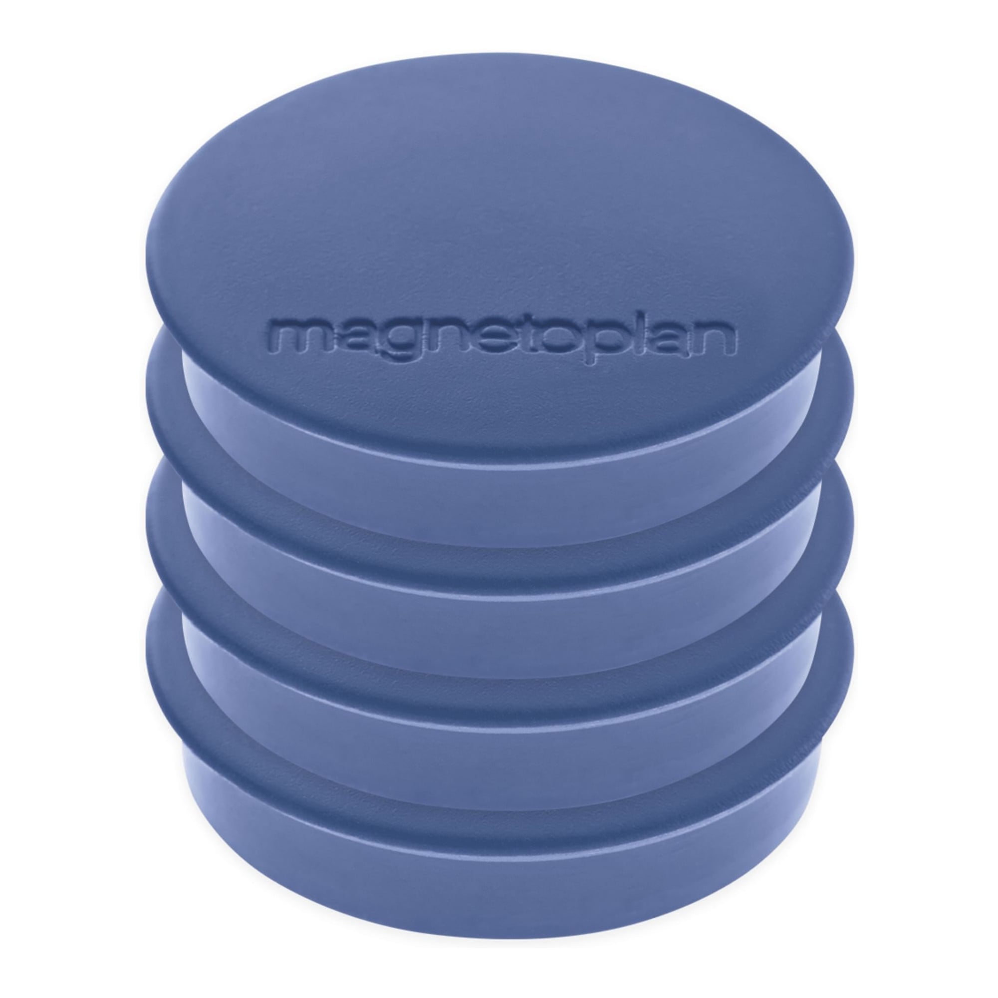 Magnetoplan Magnet Discofix Standard auf Blisterkarte, 4 Stück, dunkelblau