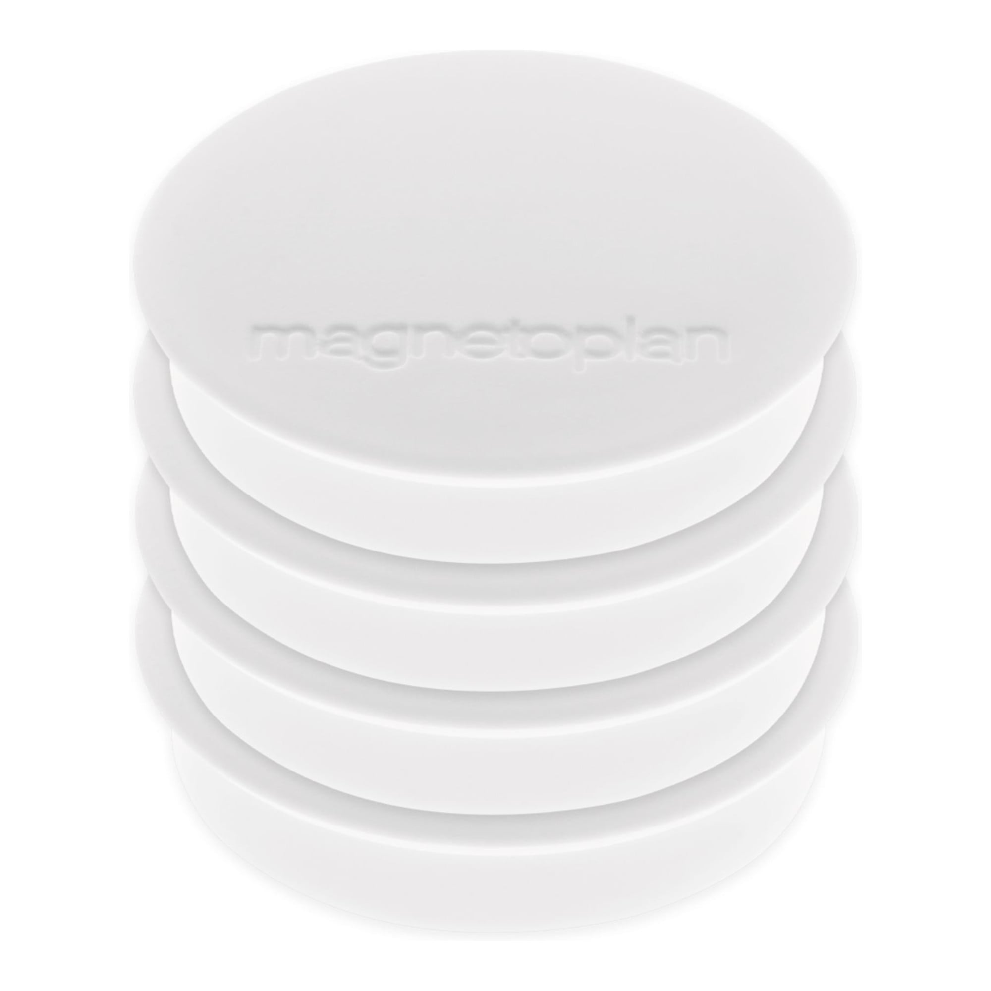 Magnetoplan Magnet Discofix Standard auf Blisterkarte, 4 Stück, weiß