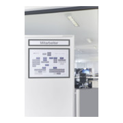Magnetoplan magnetofix-Magnetrahmen Topsign, 5 Stück, rot, A5 quer/A4 hoch 232 x 52 mm