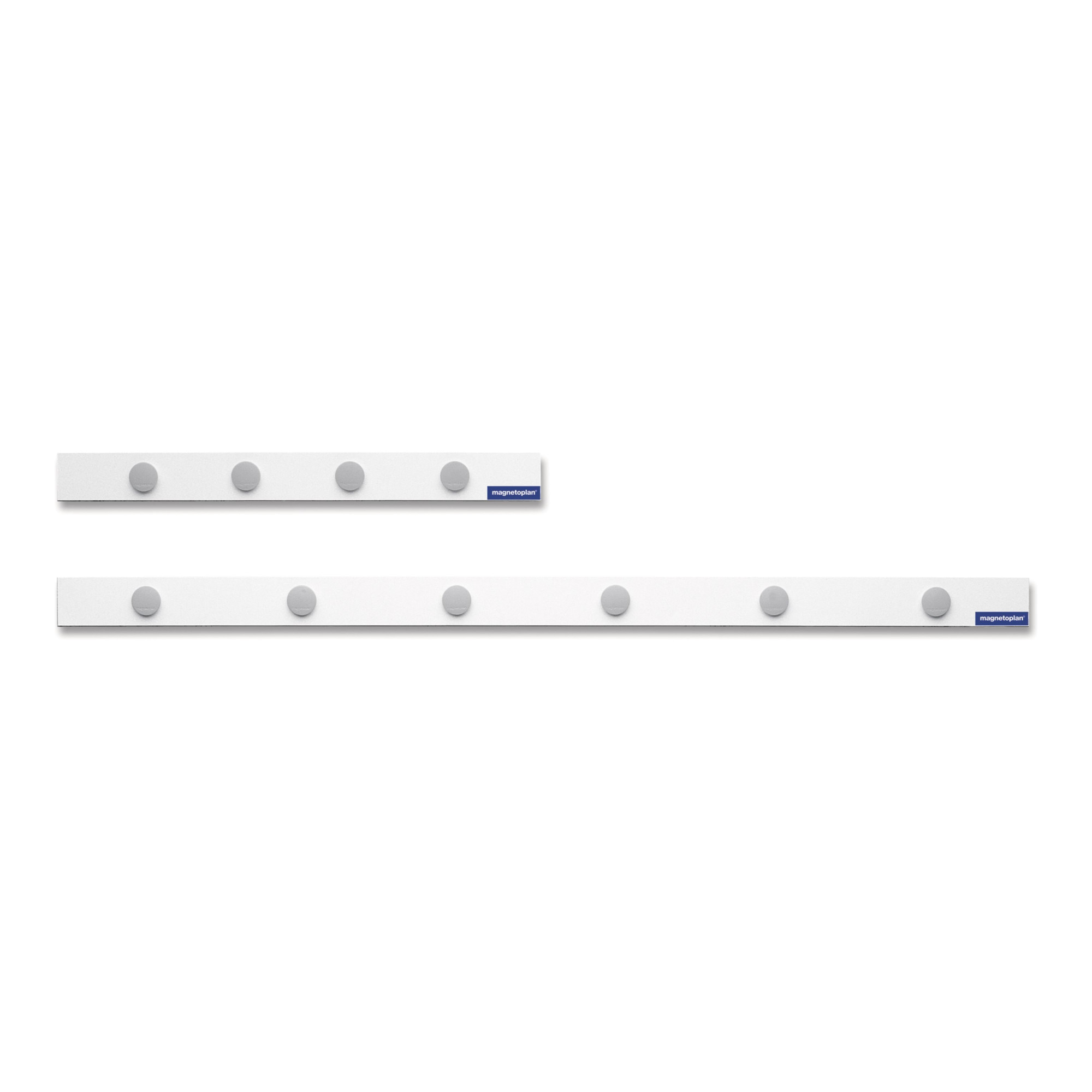 Holtz Magnetoplan magnetowand-Leiste, 1000 mm, weiß, mit 6 Magneten | für Präsentationen und Notizen, 16271M