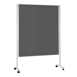 Magnetoplan Mobile Kommunikationswand, Filz grau, 1200 x 1500 mm