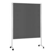 Magnetoplan Mobile Kommunikationswand, Filz grau, 1200 x 1500 mm
