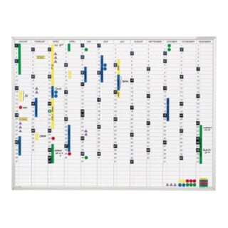 Magnetoplan Permanente Jahresübersicht, 1200 x 900 mm, Deutsch